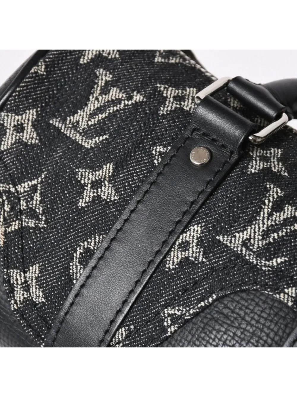 Louis Vuitton Keepall XS Shoulder Bag Monogram Denim Taurillon Leather 2-Way